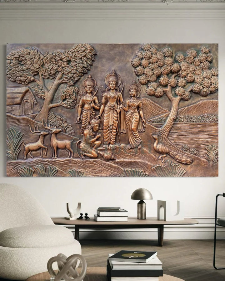 6x4 feet Divine Ram Darbar 3D Relief Mural