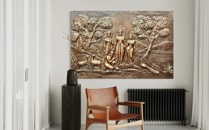 6x4 feet Divine Ram Darbar 3D Relief Mural