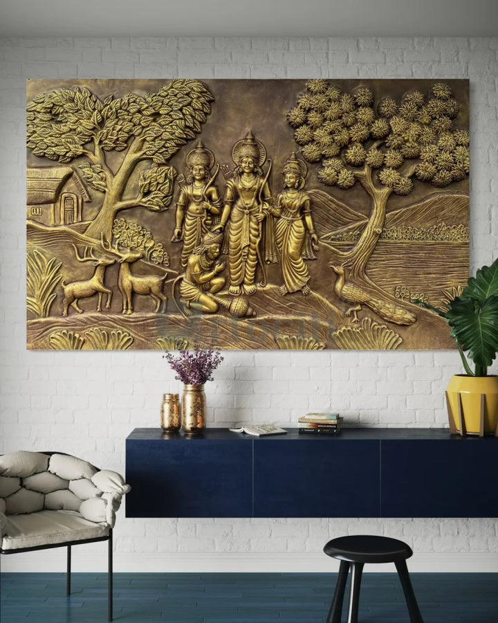 6x4 feet Divine Ram Darbar 3D Relief Mural