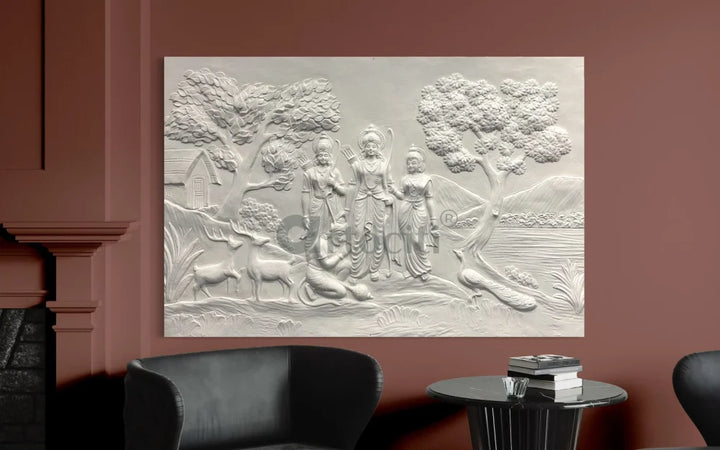 6x4 feet Divine Ram Darbar 3D Relief Mural