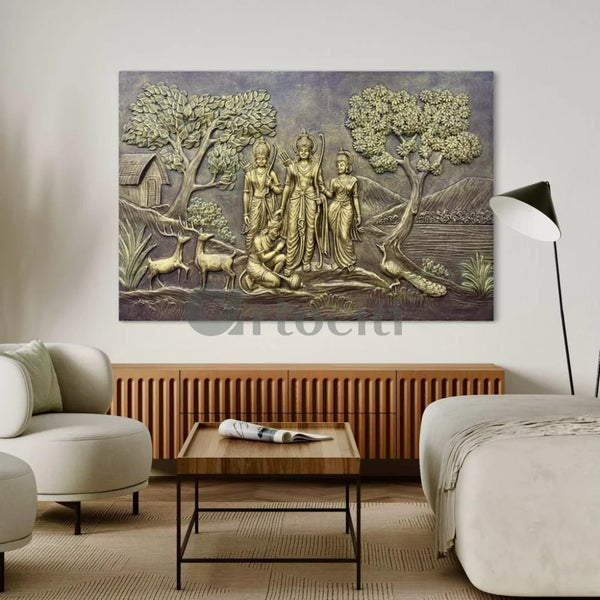 6x4 feet Divine Ram Darbar 3D Relief Mural