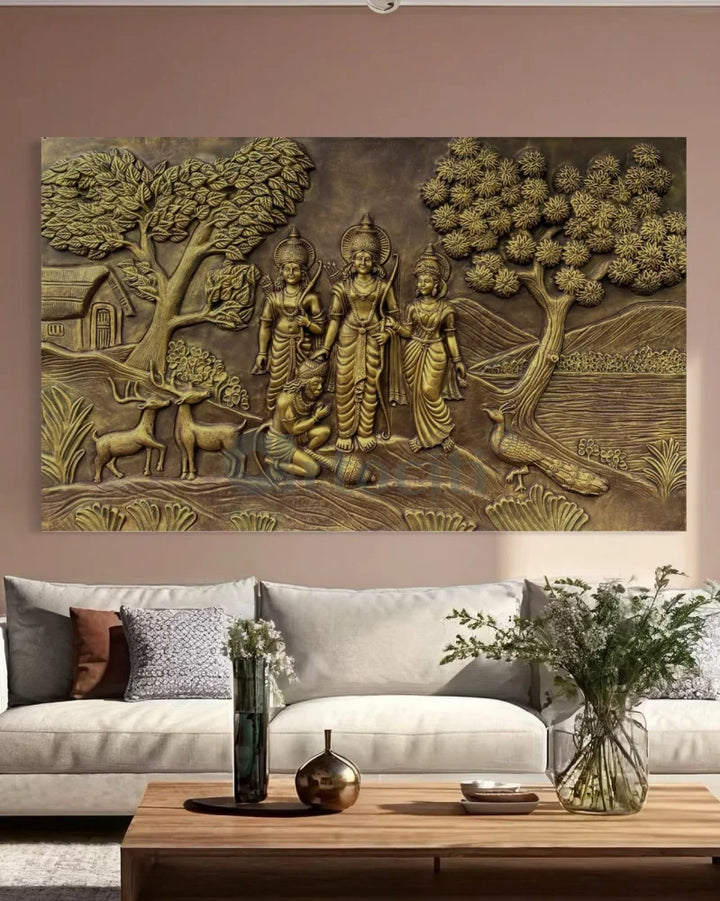 6x4 feet Divine Ram Darbar 3D Relief Mural