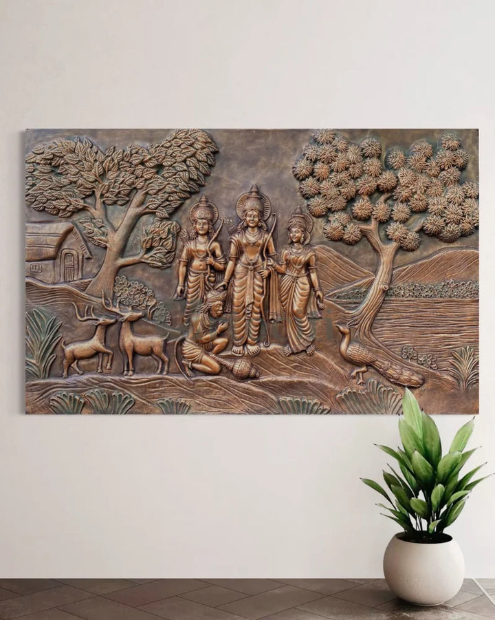 6x4 feet Divine Ram Darbar 3D Relief Mural