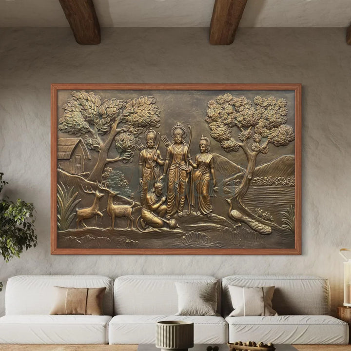 6x4 feet Divine Ram Darbar 3D Relief Mural