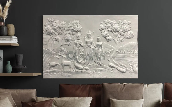 6x4 feet Divine Ram Darbar 3D Relief Mural
