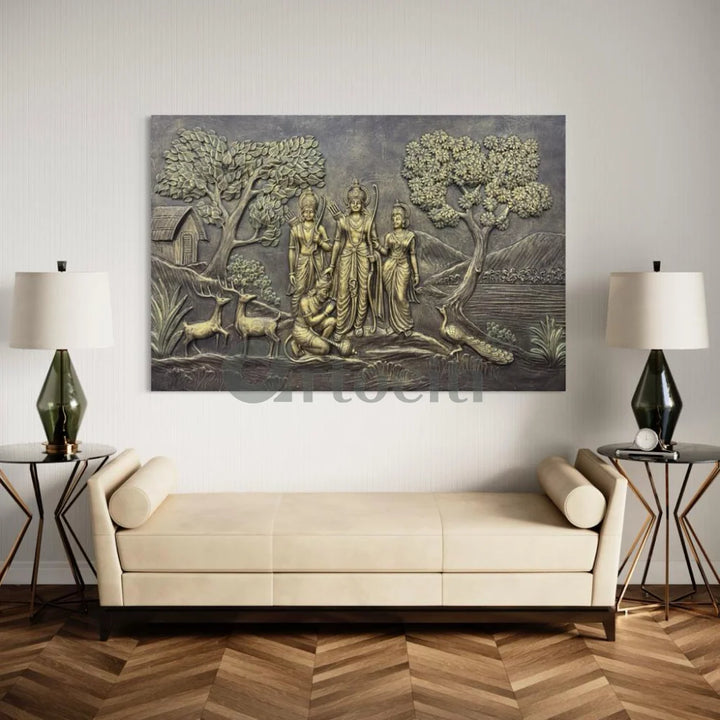 6x4 feet Divine Ram Darbar 3D Relief Mural