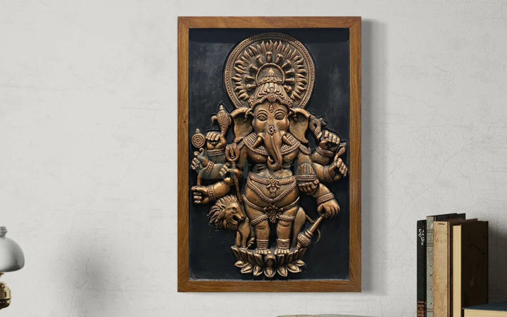 Drishti Ganesha 3D Relief Mural Wall Art Ganesha Wall Decor