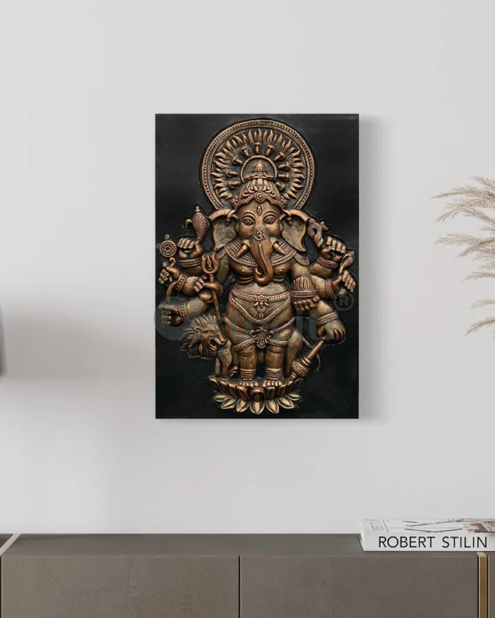 Drishti Ganesha 3D Relief Mural Wall Art Ganesha Wall Decor