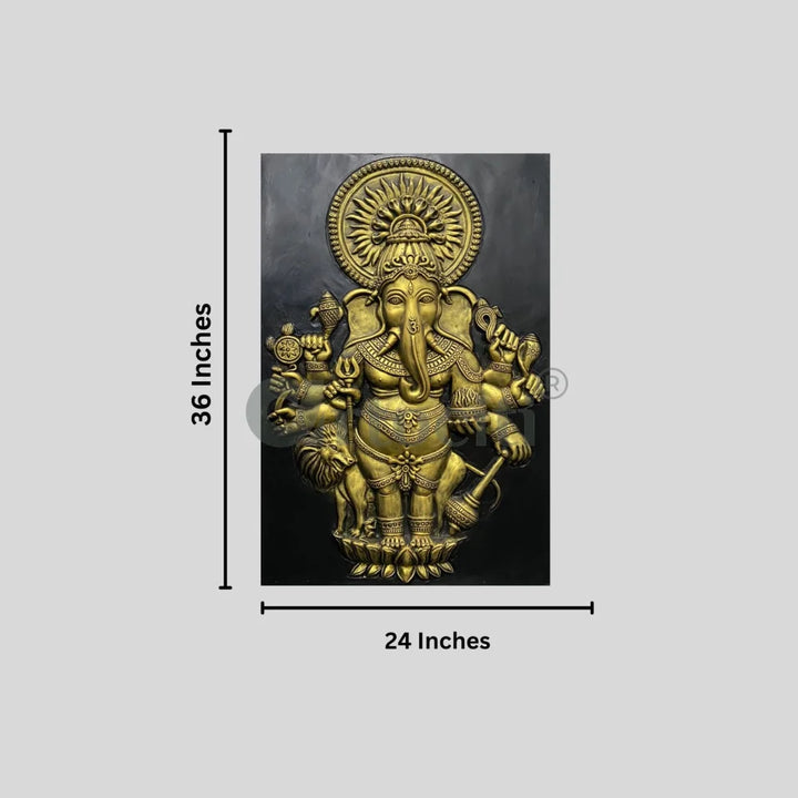 Drishti Ganesha 3D Relief Mural Wall Art Ganesha Wall Decor