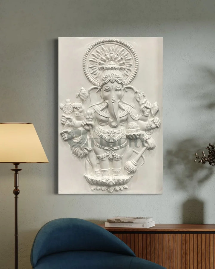 Drishti Ganesha 3D Relief Mural Wall Art Ganesha Wall Decor