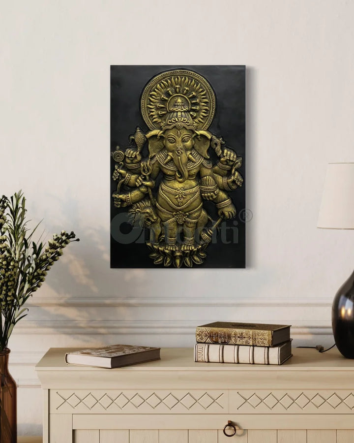 Drishti Ganesha 3D Relief Mural Wall Art Ganesha Wall Decor