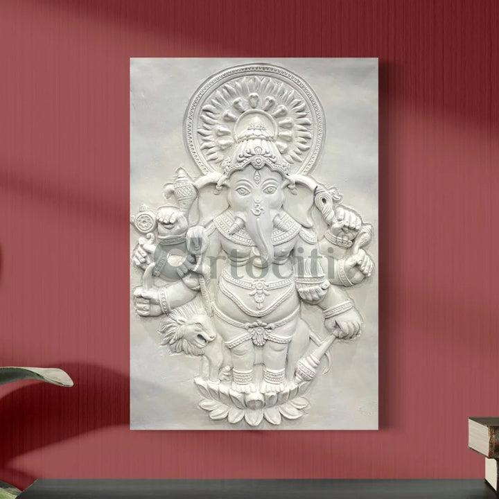 Drishti Ganesha 3D Relief Mural Wall Art Ganesha Wall Decor