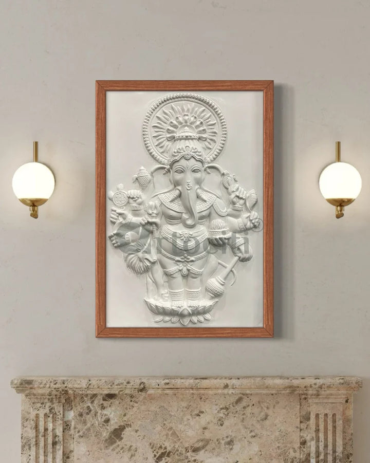 Drishti Ganesha 3D Relief Mural Wall Art Ganesha Wall Decor