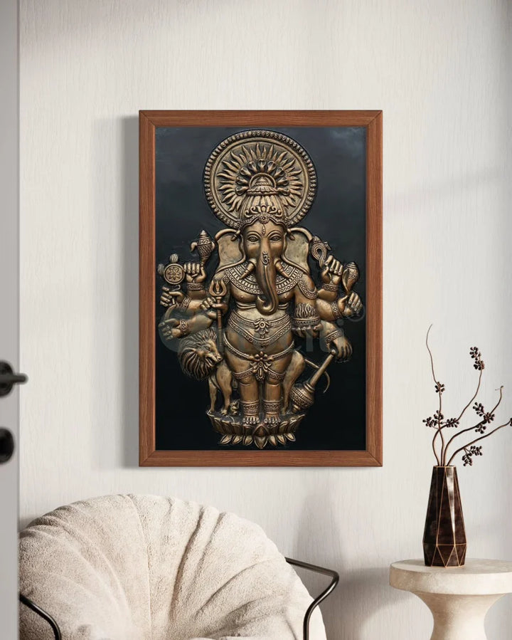 Drishti Ganesha 3D Relief Mural Wall Art Ganesha Wall Decor