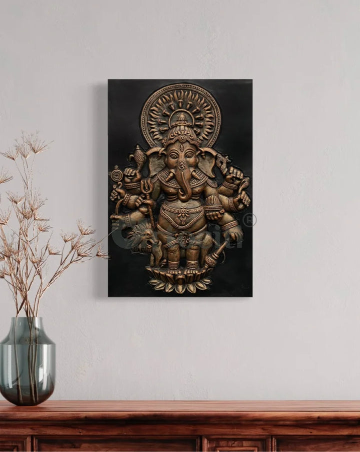 Drishti Ganesha 3D Relief Mural Wall Art Ganesha Wall Decor
