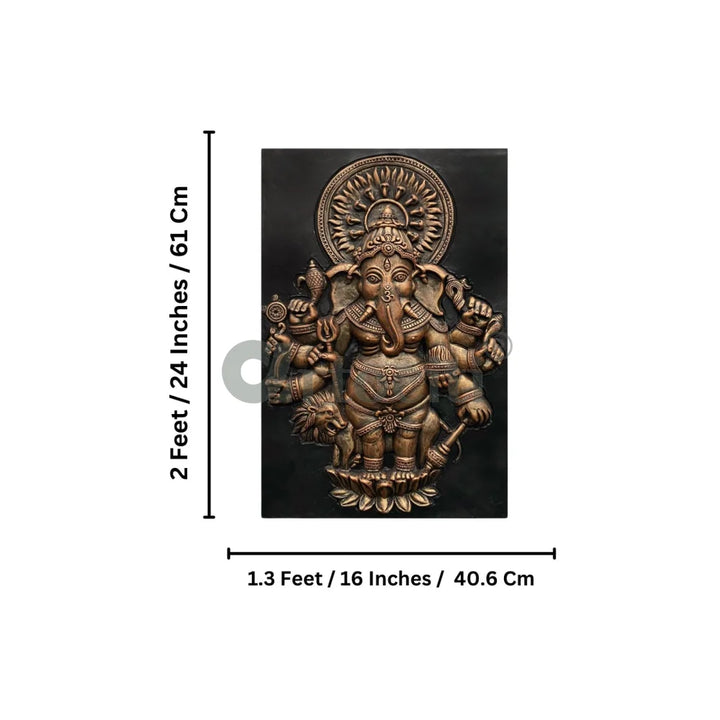 Drishti Ganesha 3D Relief Mural Wall Art Ganesha Wall Decor