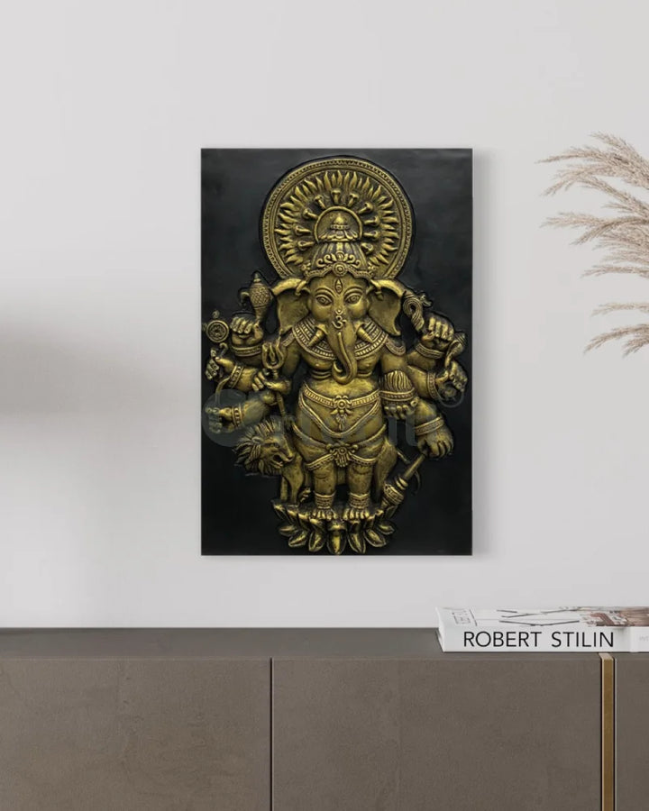 Drishti Ganesha 3D Relief Mural Wall Art Ganesha Wall Decor