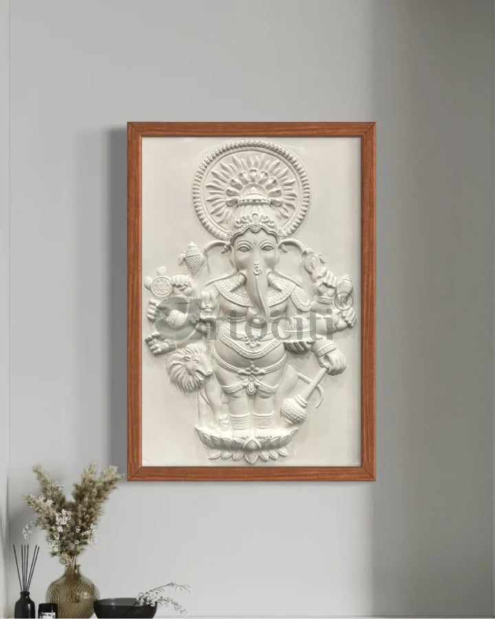 Drishti Ganesha 3D Relief Mural Wall Art Ganesha Wall Decor