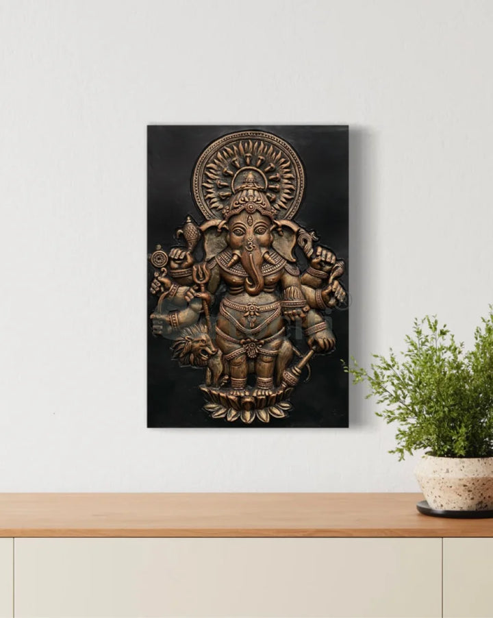 Drishti Ganesha 3D Relief Mural Wall Art Ganesha Wall Decor