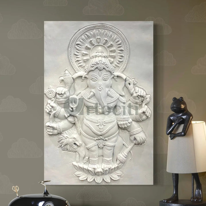 Drishti Ganesha 3D Relief Mural Wall Art Ganesha Wall Decor