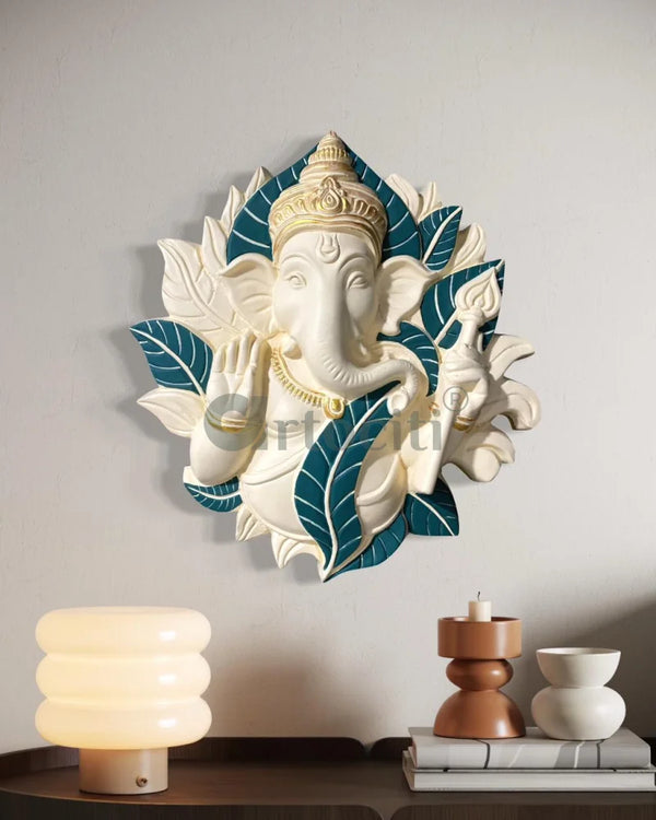 Elegant Lord Ganesha 3D Relief Wall Mural