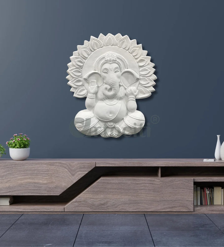 Ganesha with Chakra 3D Relief Mural Wall Art