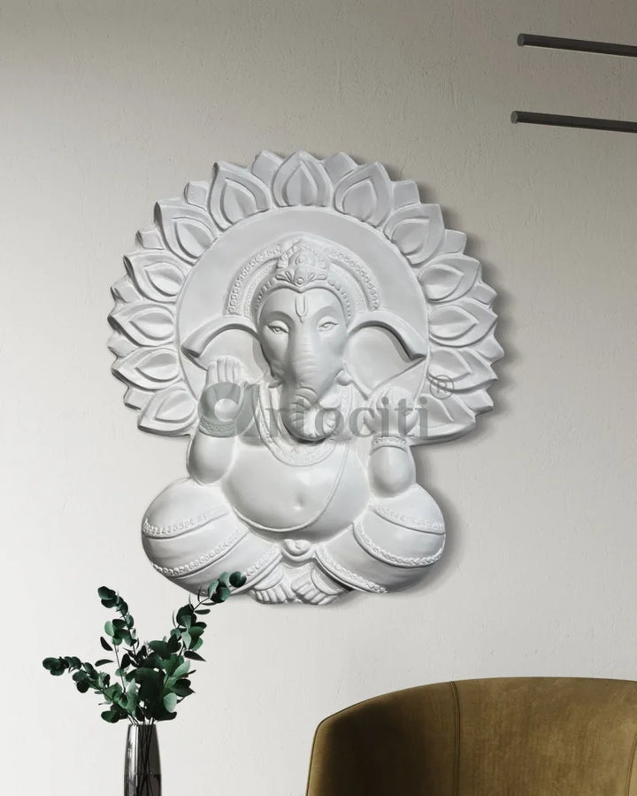 Ganesha with Chakra 3D Relief Mural Wall Art