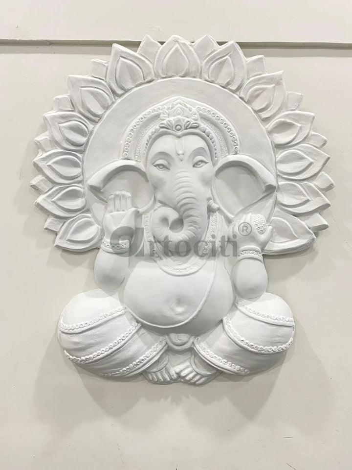 Ganesha with Chakra 3D Relief Mural Wall Art