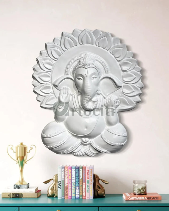 Ganesha with Chakra 3D Relief Mural Wall Art