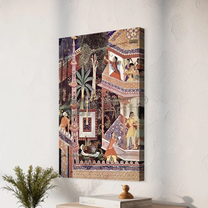 Hamzanama or Dastan-e-Amir Hamza Canvas Giclee Print Mughal art 30X20 Inches