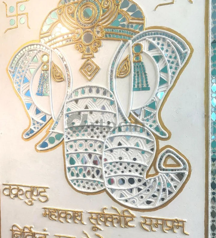 Handmade Ganesha Lippan Art
