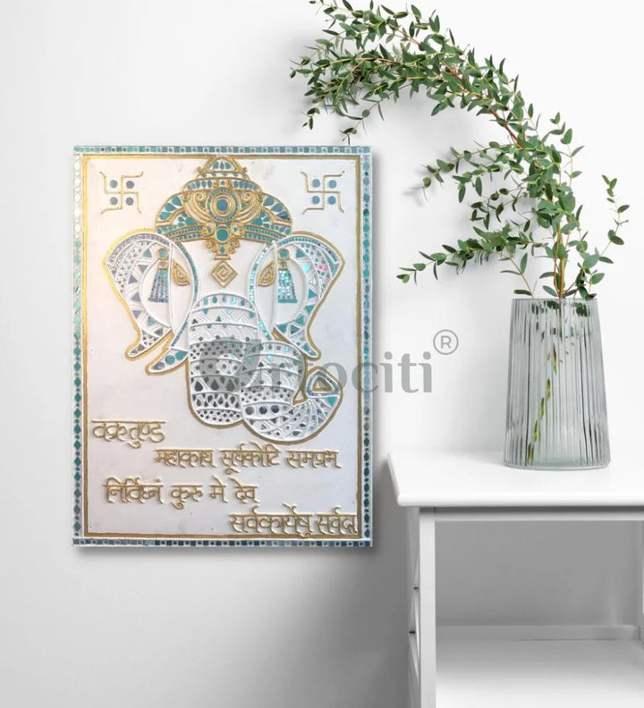 Handmade Ganesha Lippan Art