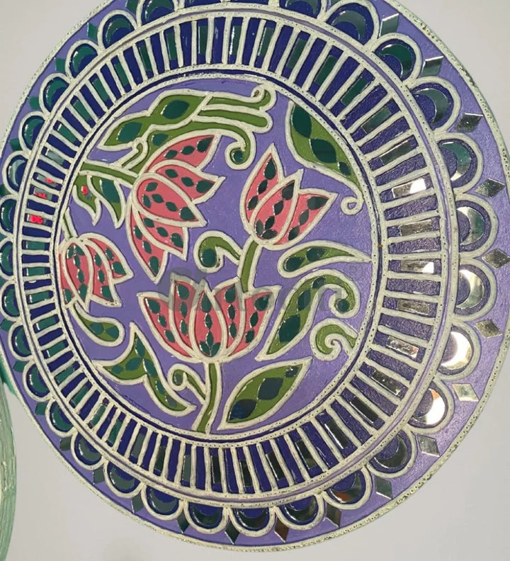 Handmade Lippan Art in Circular Pattern Set of 3 Lippan Art