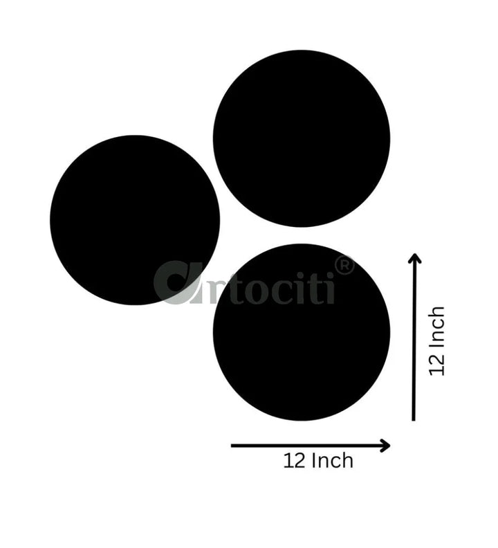 Handmade Lippan Art in Circular Pattern Set of 3 Lippan Art