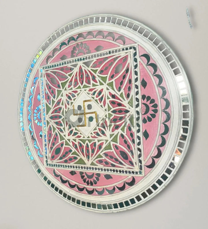 Handmade Lippan Art in Circular Pattern Set of 3 Lippan Art