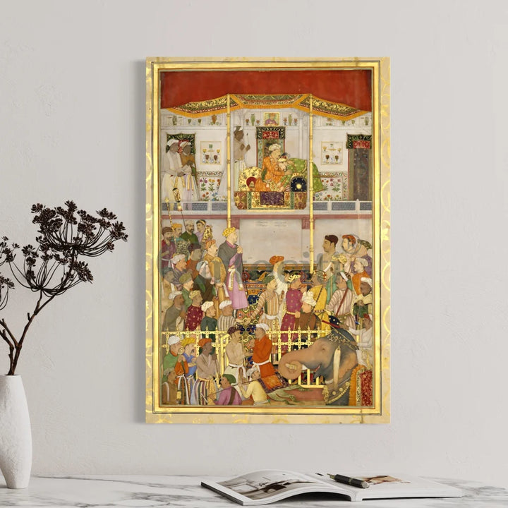 Jahangir Receives Prince Khurram Mughal Canvas Print 24X16 Inches