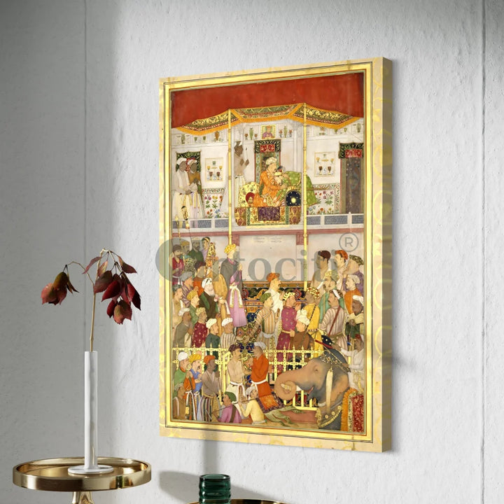 Jahangir Receives Prince Khurram Mughal Canvas Print 30X20 Inches