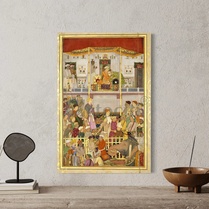 Jahangir Receives Prince Khurram Mughal Canvas Print