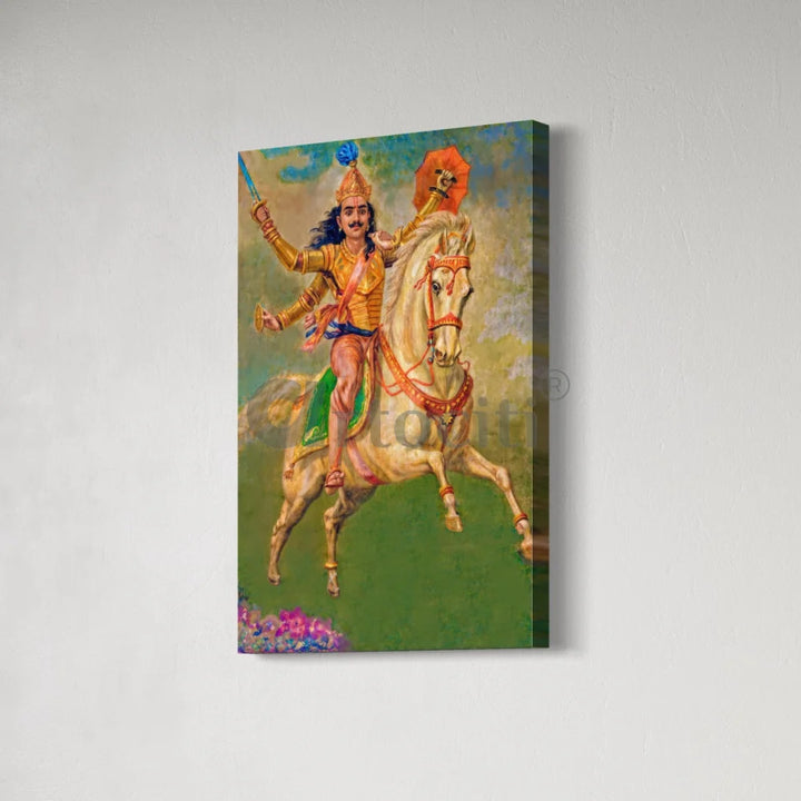 Kalki Avatar by Raja Ravi Varma Famous Canvas Painting