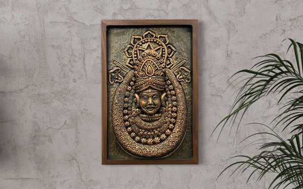 Khatu Shyam 3D Relief Mural Wall Art BRONZE