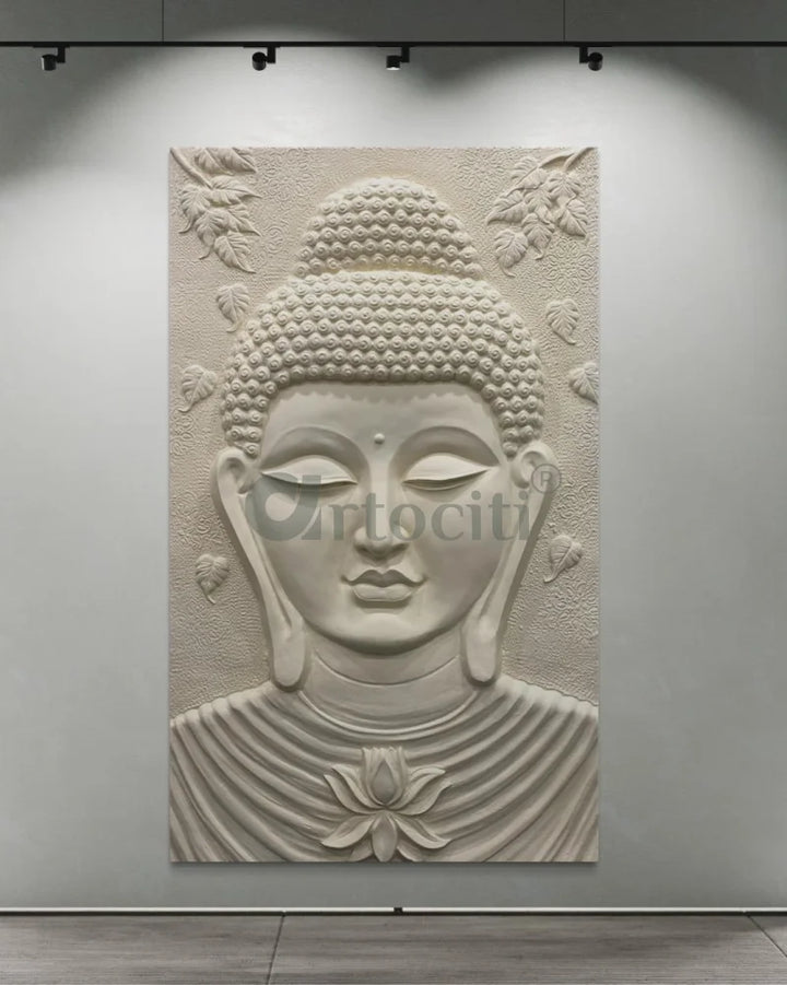 Large size Calm and Peaceful Buddha 3D Relief Mural