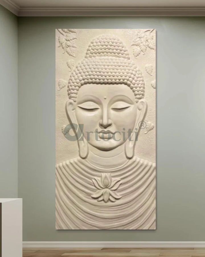Large size Calm and Peaceful Buddha 3D Relief Mural
