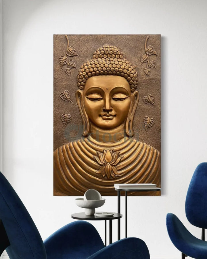 Large size Calm and Peaceful Buddha 3D Relief Mural