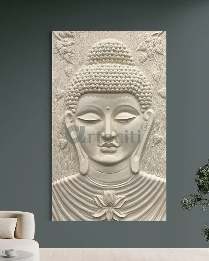Large size Calm and Peaceful Buddha 3D Relief Mural