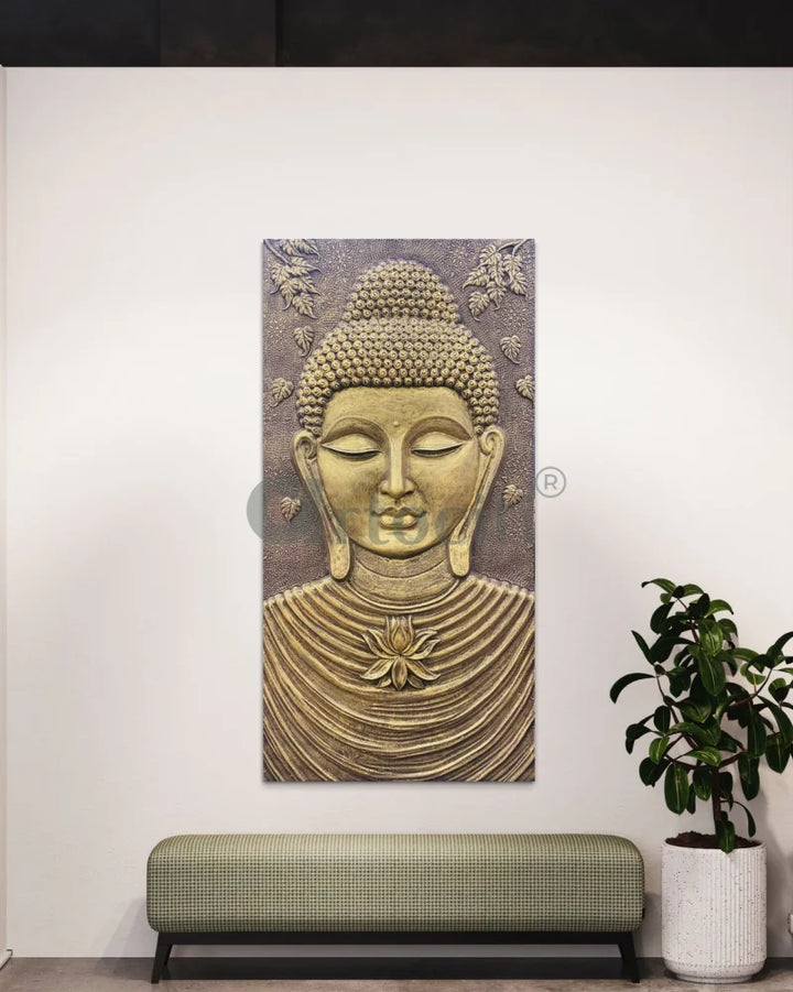 Large size Calm and Peaceful Buddha 3D Relief Mural