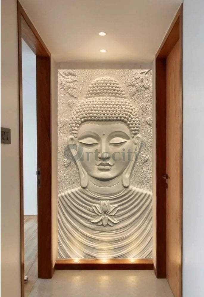 Large size Calm and Peaceful Buddha 3D Relief Mural