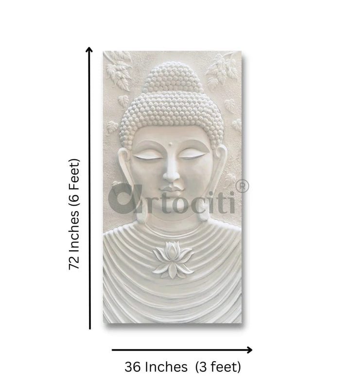Large size Calm and Peaceful Buddha 3D Relief Mural