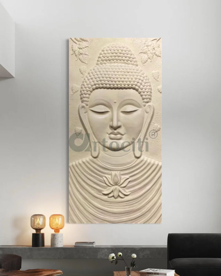 Large size Calm and Peaceful Buddha 3D Relief Mural