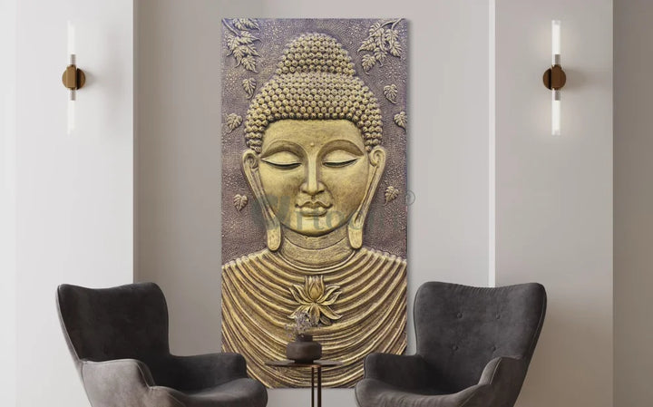 Large size Calm and Peaceful Buddha 3D Relief Mural