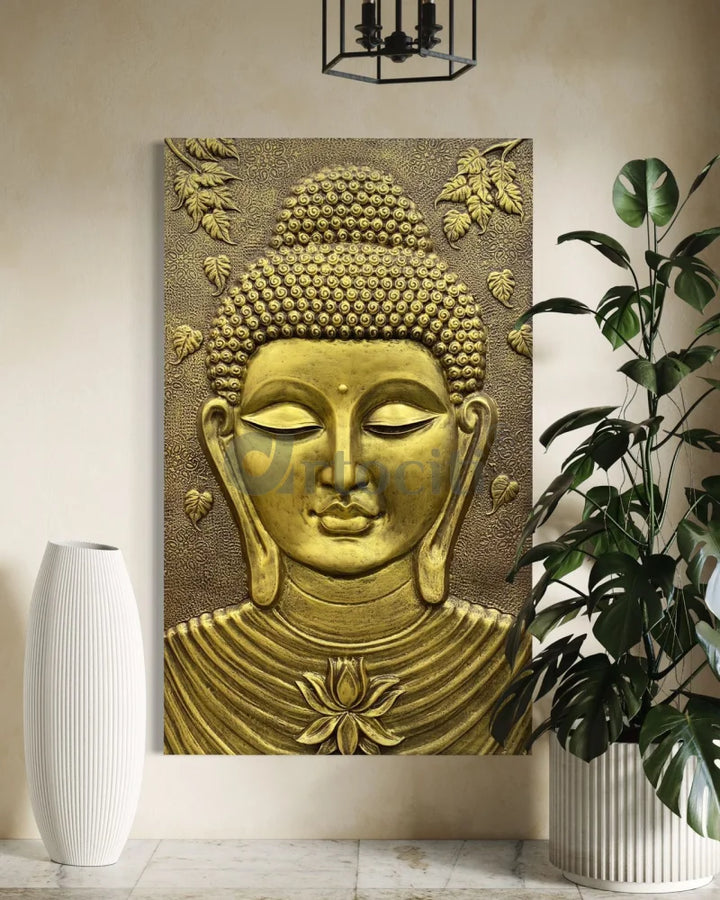 Large size Calm and Peaceful Buddha 3D Relief Mural